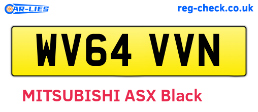 WV64VVN are the vehicle registration plates.