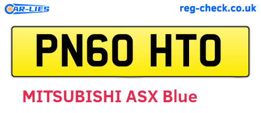 PN60HTO are the vehicle registration plates.
