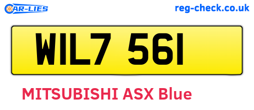 WIL7561 are the vehicle registration plates.