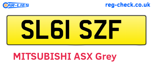 SL61SZF are the vehicle registration plates.