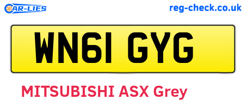 WN61GYG are the vehicle registration plates.