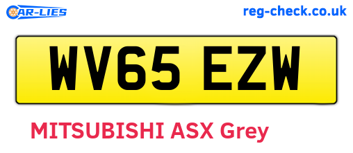 WV65EZW are the vehicle registration plates.