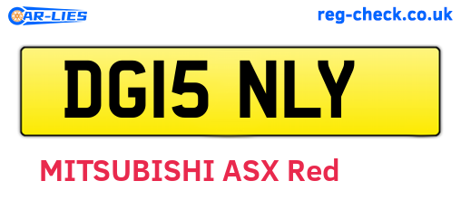 DG15NLY are the vehicle registration plates.