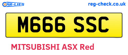 M666SSC are the vehicle registration plates.