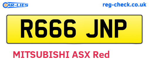 R666JNP are the vehicle registration plates.