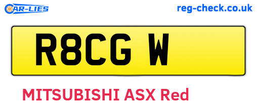 R8CGW are the vehicle registration plates.