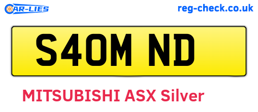 S40MND are the vehicle registration plates.