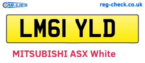 LM61YLD are the vehicle registration plates.