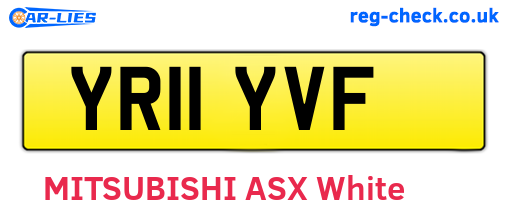 YR11YVF are the vehicle registration plates.