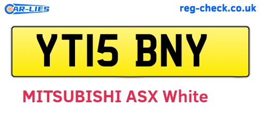 YT15BNY are the vehicle registration plates.