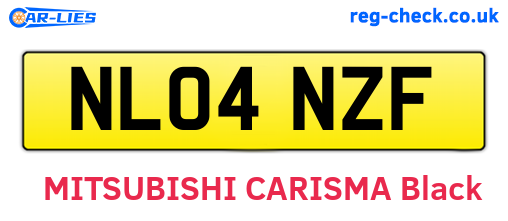NL04NZF are the vehicle registration plates.