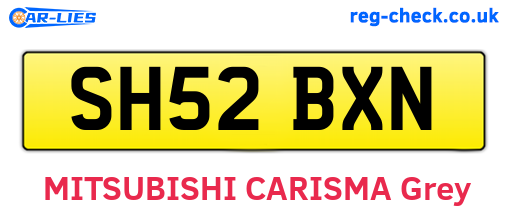 SH52BXN are the vehicle registration plates.