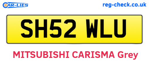 SH52WLU are the vehicle registration plates.