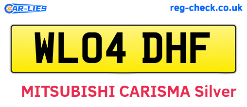 WL04DHF are the vehicle registration plates.