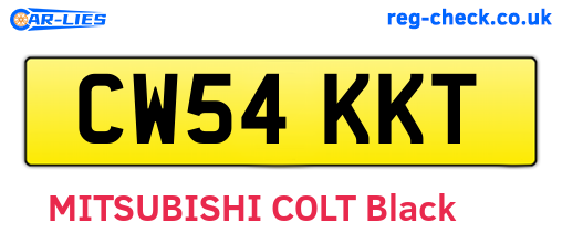 CW54KKT are the vehicle registration plates.