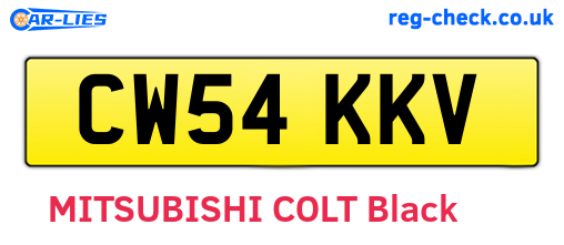 CW54KKV are the vehicle registration plates.