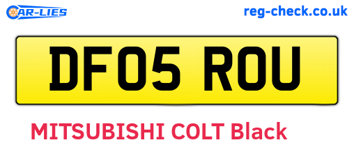 DF05ROU are the vehicle registration plates.