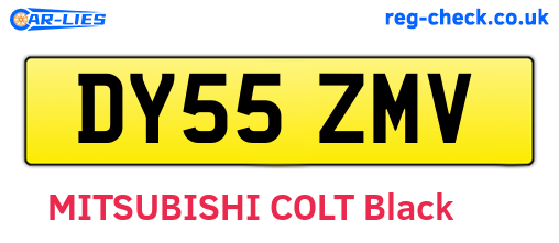 DY55ZMV are the vehicle registration plates.