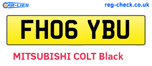 FH06YBU are the vehicle registration plates.