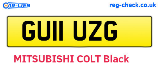 GU11UZG are the vehicle registration plates.