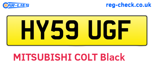 HY59UGF are the vehicle registration plates.