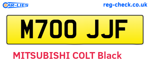 M700JJF are the vehicle registration plates.