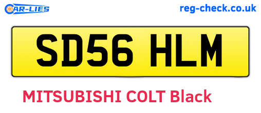 SD56HLM are the vehicle registration plates.