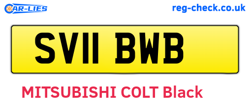 SV11BWB are the vehicle registration plates.
