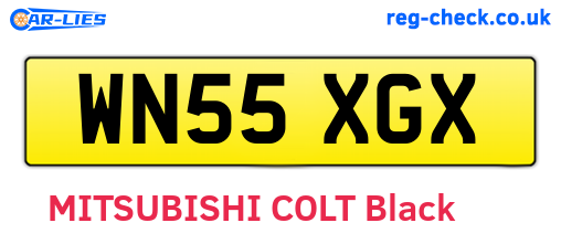 WN55XGX are the vehicle registration plates.