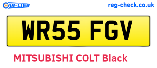 WR55FGV are the vehicle registration plates.