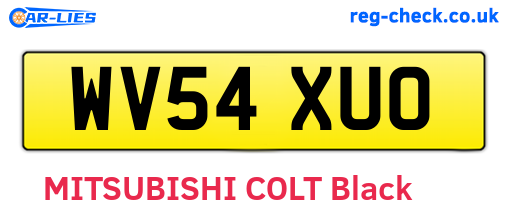 WV54XUO are the vehicle registration plates.