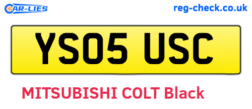 YS05USC are the vehicle registration plates.