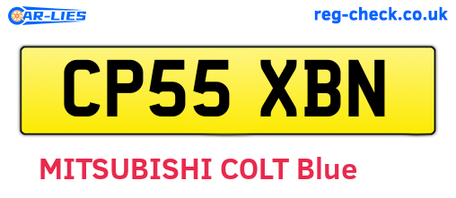 CP55XBN are the vehicle registration plates.