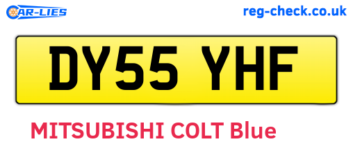 DY55YHF are the vehicle registration plates.