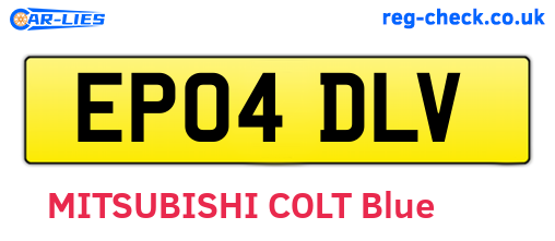 EP04DLV are the vehicle registration plates.