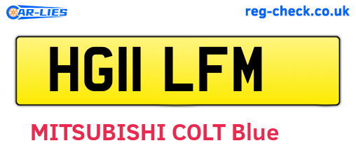 HG11LFM are the vehicle registration plates.