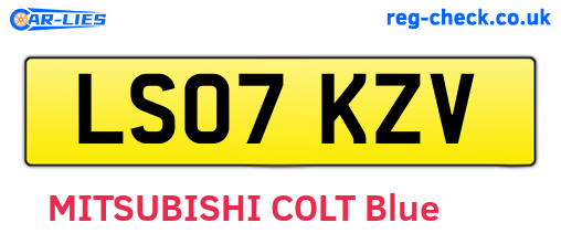 LS07KZV are the vehicle registration plates.