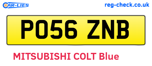 PO56ZNB are the vehicle registration plates.