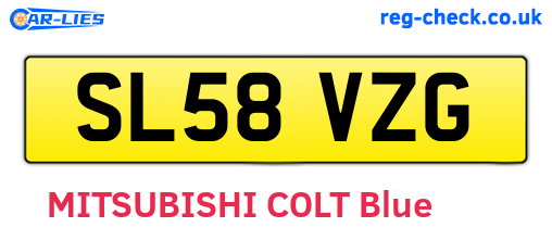 SL58VZG are the vehicle registration plates.