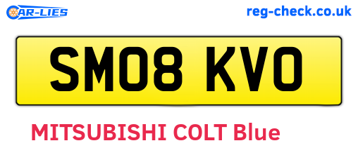 SM08KVO are the vehicle registration plates.