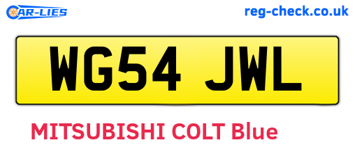 WG54JWL are the vehicle registration plates.