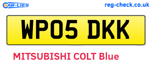 WP05DKK are the vehicle registration plates.