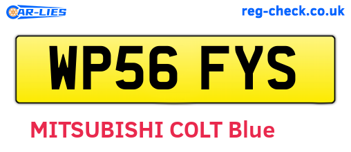 WP56FYS are the vehicle registration plates.