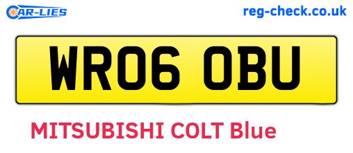 WR06OBU are the vehicle registration plates.