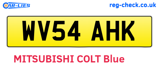 WV54AHK are the vehicle registration plates.