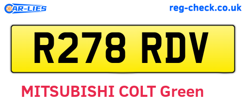 R278RDV are the vehicle registration plates.