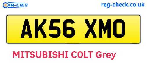 AK56XMO are the vehicle registration plates.