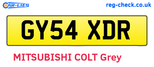 GY54XDR are the vehicle registration plates.