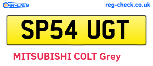 SP54UGT are the vehicle registration plates.
