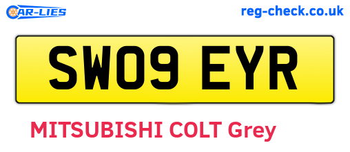 SW09EYR are the vehicle registration plates.